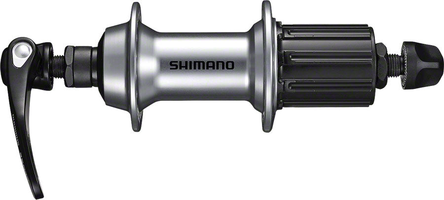 Shimano FH-RS400 Rear Hub - QR x 130mm Rim Brake HG 11 Road Silver 32H Rear Hub Shimano