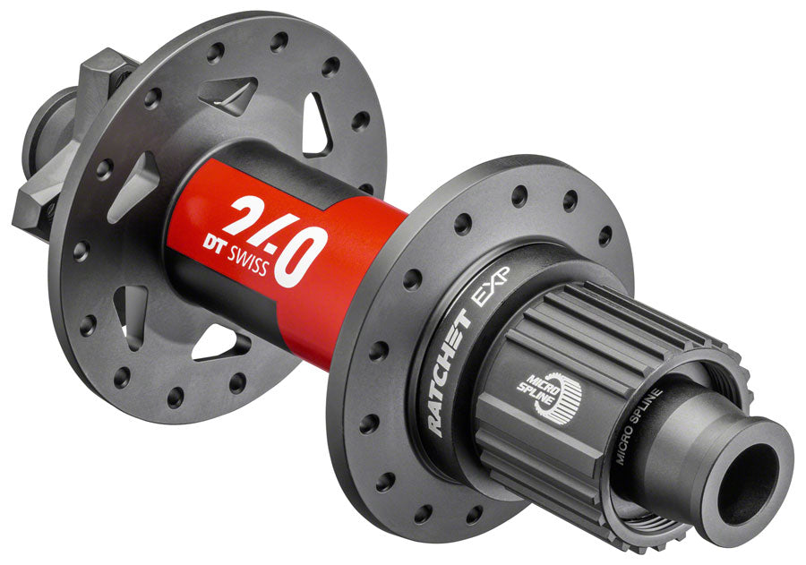 DT Swiss 240 EXP Rear Hub - 12 x 148mm 6-Bolt Micro Spline BLK/Red 28H 36pt Rear Hub DT Swiss