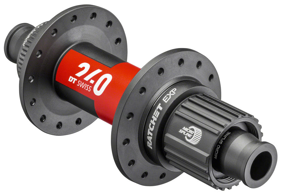 DT Swiss 240 EXP Rear Hub - 12 x 148mm Center-Lock Micro Spline BLK/Red 32H 36pt Rear Hub DT Swiss