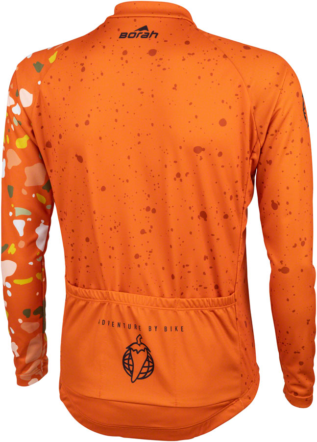 Salsa Mens Terrazzo Long Sleeve Jersey - Small Orange Jerseys Salsa