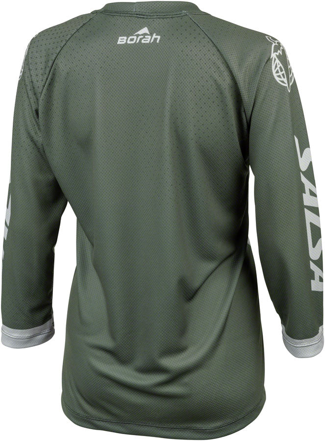 Salsa Womens Fleet 3/4 MTB Jersey - 3X-Large Green White Jerseys Salsa