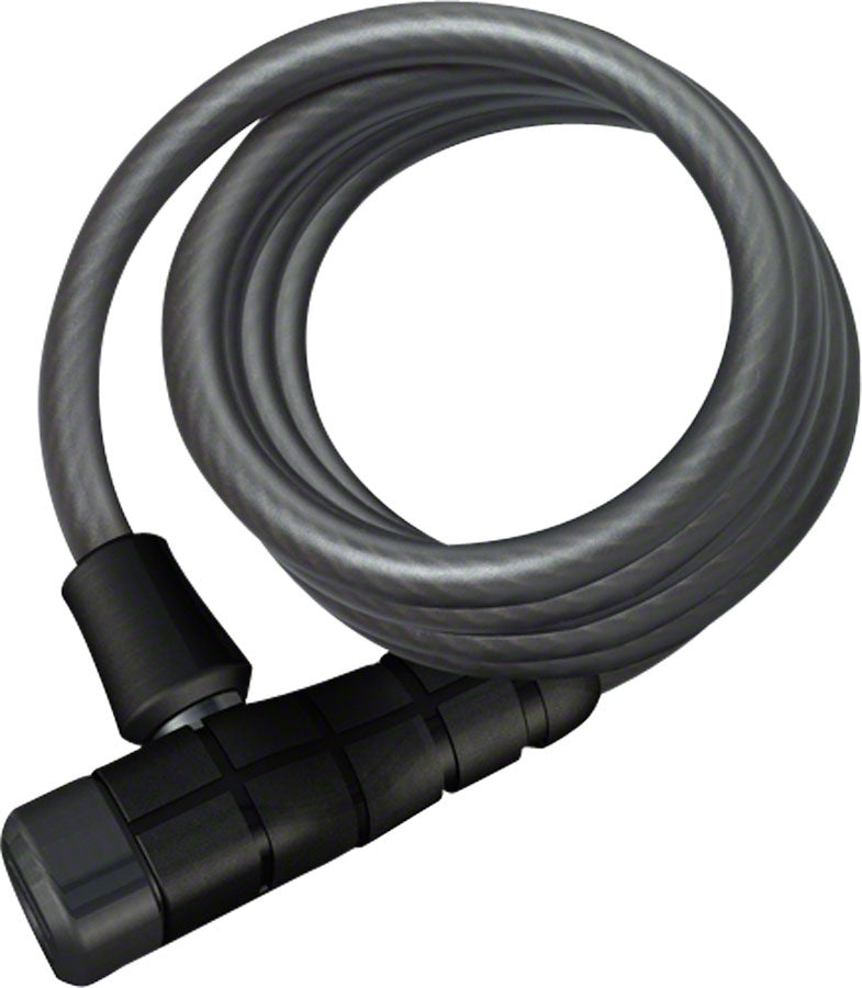 ABUS Primo 5510 Keyed Coiled Cable Lock: 180cmx10mm With Mount Black Cable Locks Abus