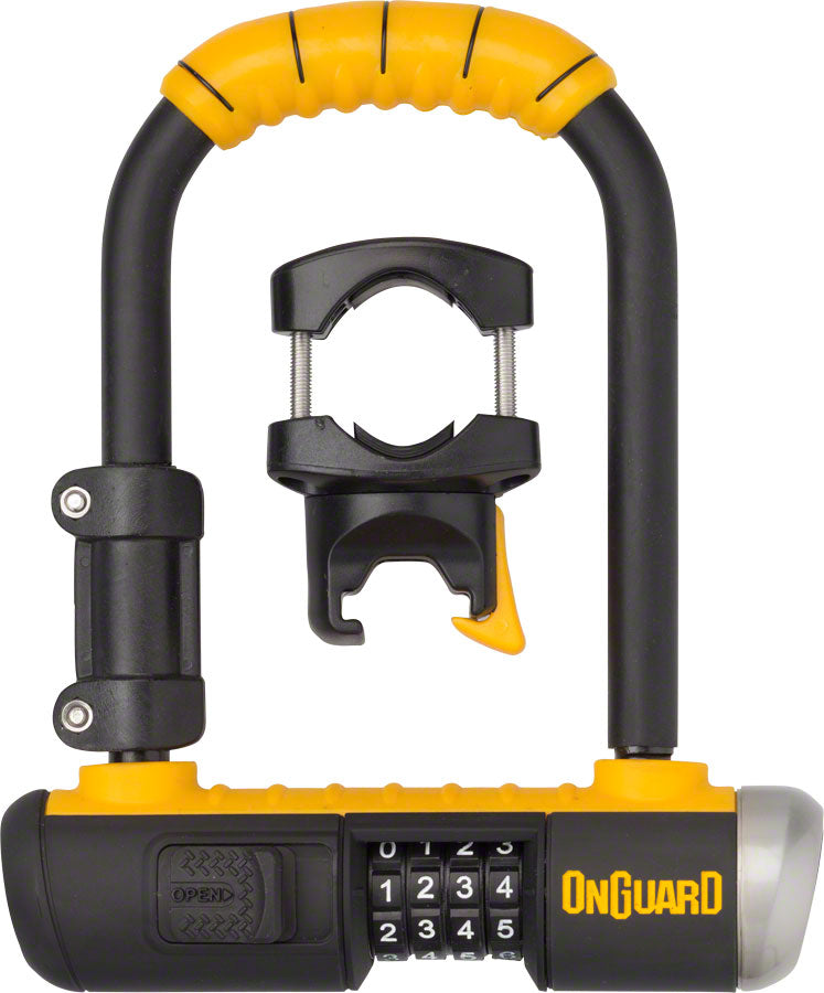 OnGuard Combo Mini U-Lock - 3.5 x 5.5" Combination Black/Yellow U-Lock OnGuard