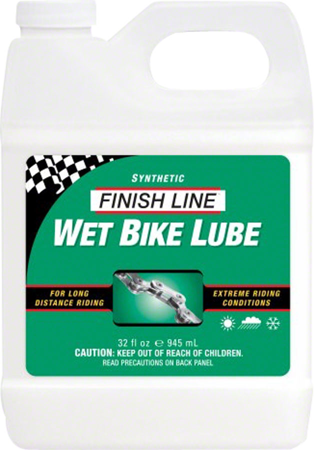 Finish Line WET Bike Chain Lube - 32oz Bulk Degreaser / Cleaner Finish Line