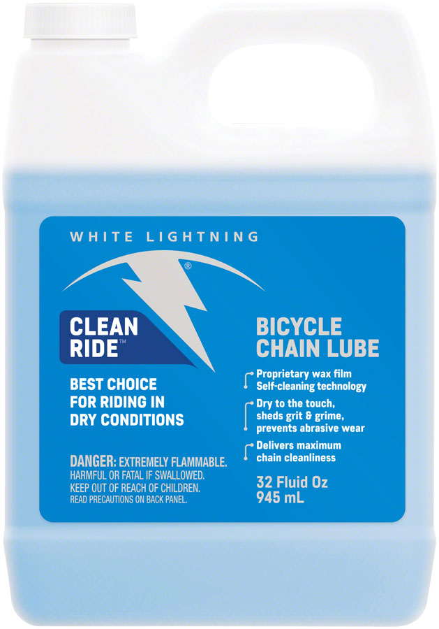 White Lightning Clean Ride Bike Chain Wax Lube - 32oz Bulk Degreaser / Cleaner White lightning