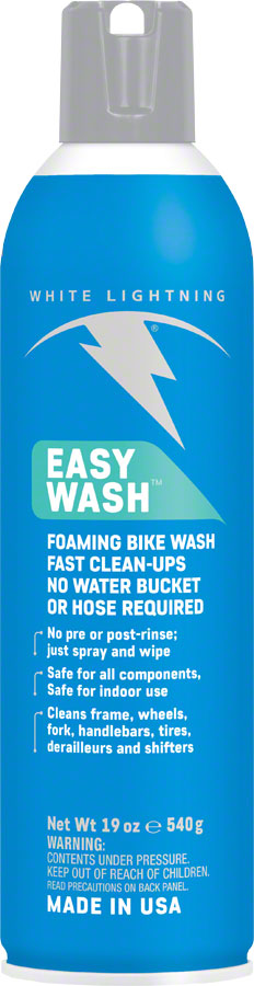 White Lightning Easy Wash Bike Cleaner 19oz Aerosol Polish White lightning