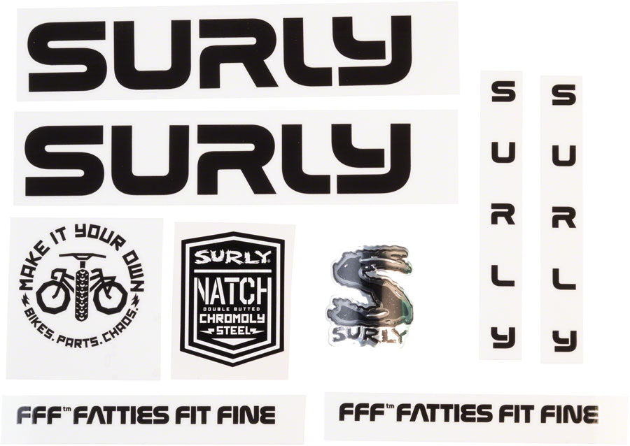 Surly Intergalactic Decal Set - Black Sticker/Decal Surly