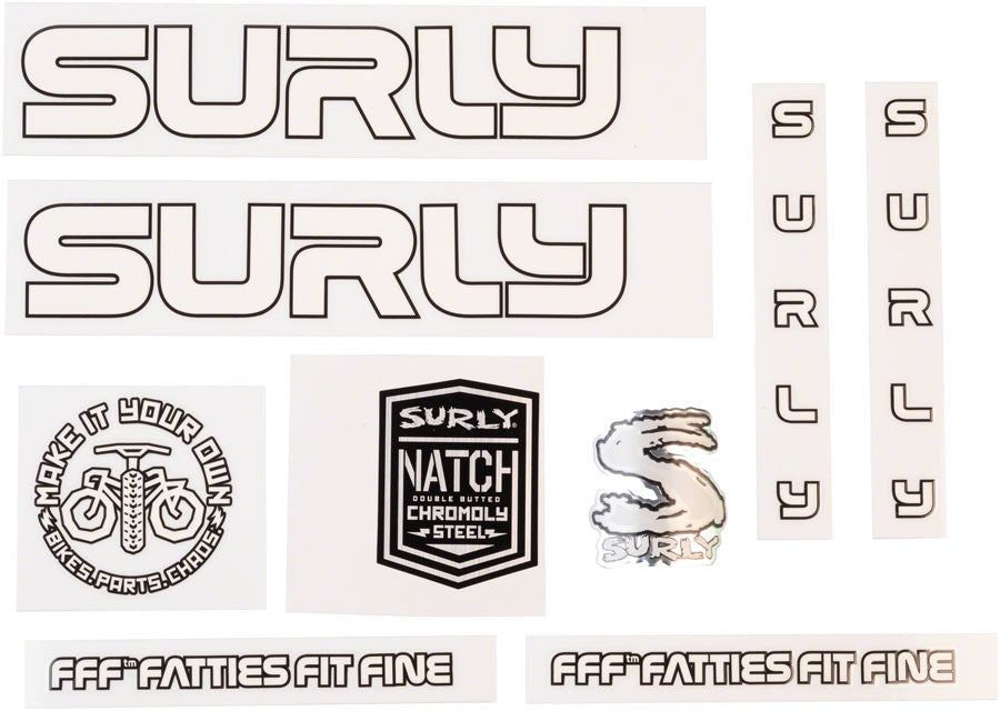 Surly Intergalactic Decal Set - White Sticker/Decal Surly