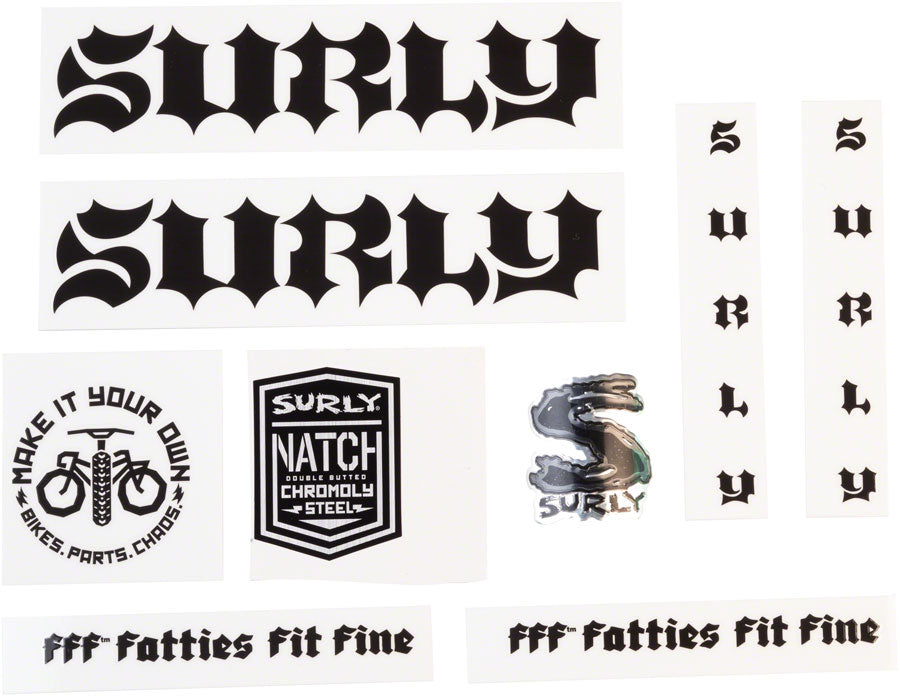 Surly Born to Lose Decal Set - Black Sticker/Decal Surly