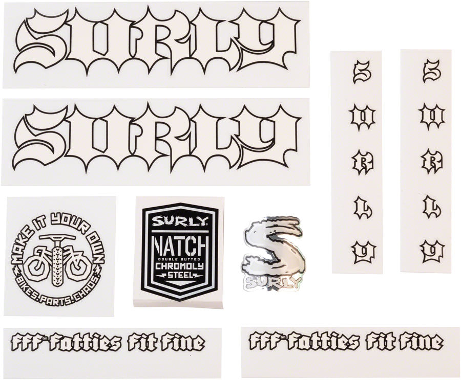 Surly Born to Lose Decal Set - White Sticker/Decal Surly