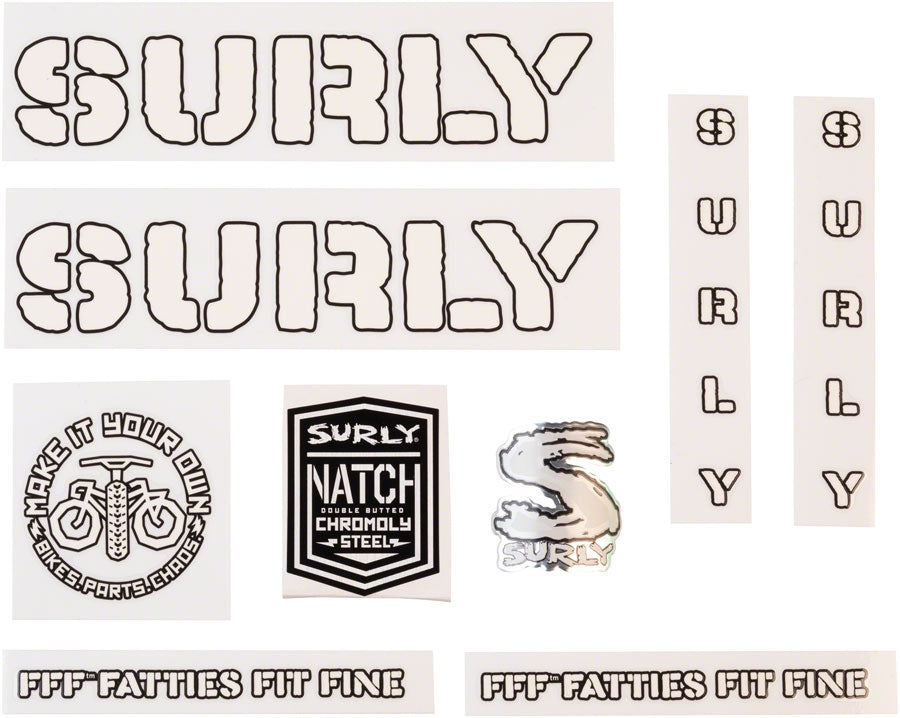 Surly Overspray Decal Set - White Sticker/Decal Surly