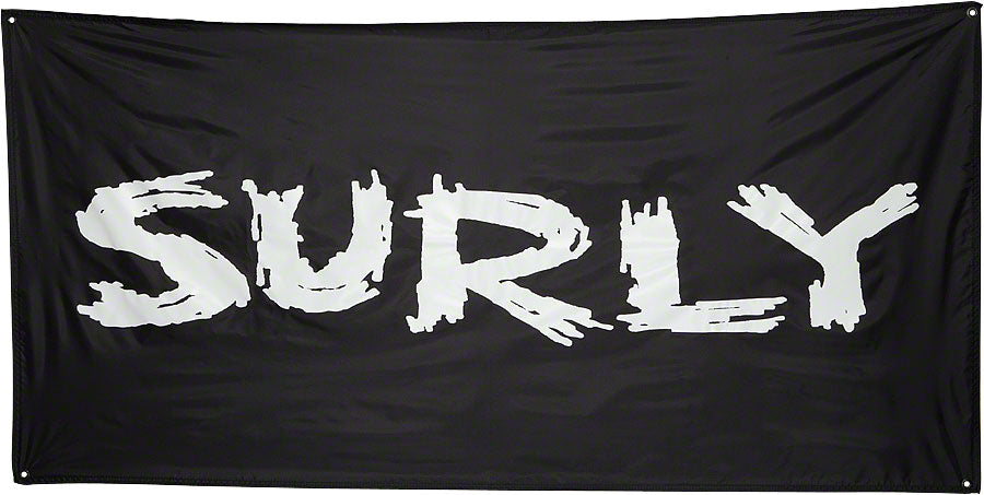 Surly Banner: Black 36 x 72" Branded Sign/Banner Surly