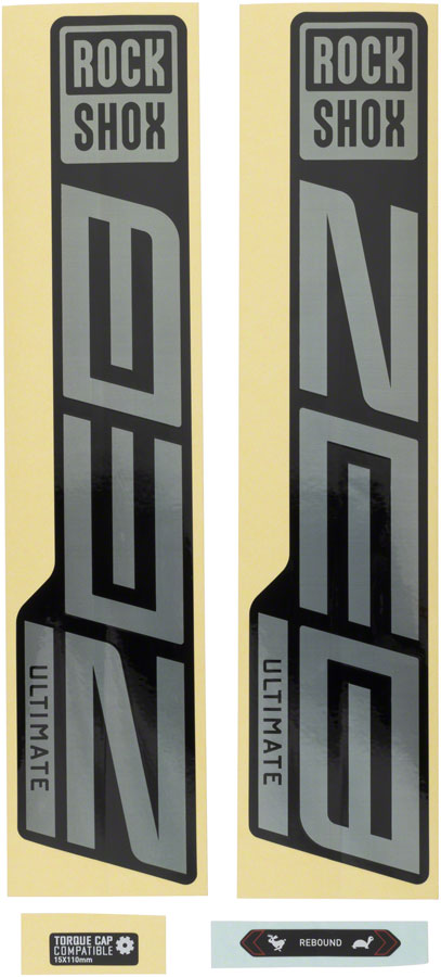 RockShox Fork Decal Kit - ZEB Ultimate 27/29" Gloss Rainbow Foil/High Gloss BLK Sticker/Decal RockShox