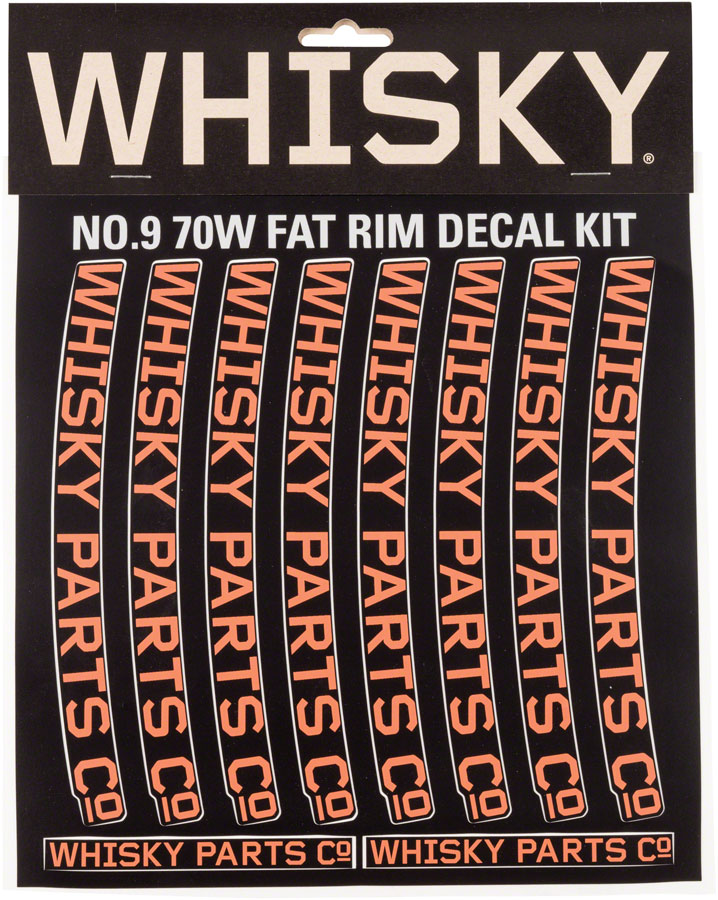 WHISKY 70w Rim Decal Kit for 2 Rims Orange Rim Part Whisky Parts Co.