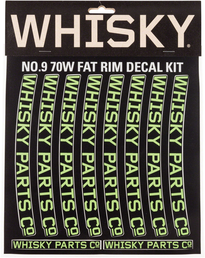 WHISKY 70w Rim Decal Kit for 2 Rims Lime Green Rim Part Whisky Parts Co.