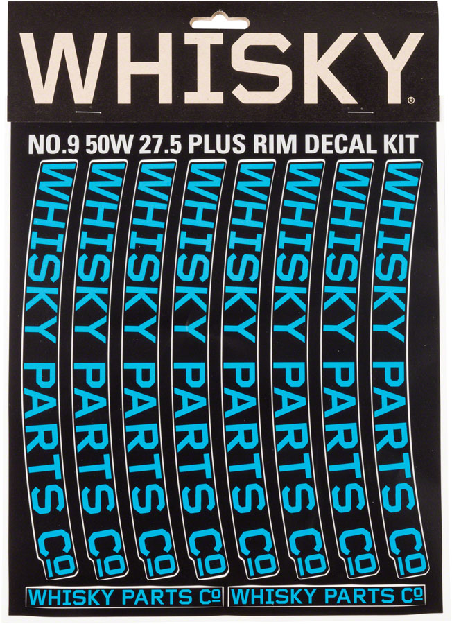 WHISKY 50w Rim Decal Kit for 2 Rims Cyan Rim Part Whisky Parts Co.