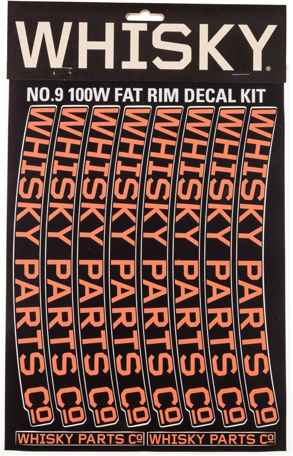 WHISKY 100w Rim Decal Kit for 2 Rims Orange Rim Part Whisky Parts Co.