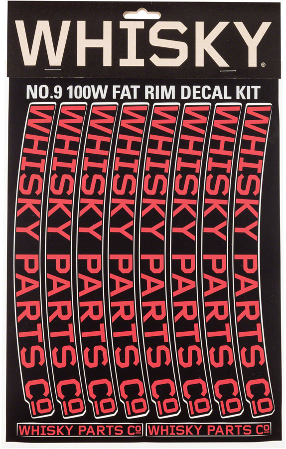 WHISKY 100w Rim Decal Kit for 2 Rims Red Rim Part Whisky Parts Co.