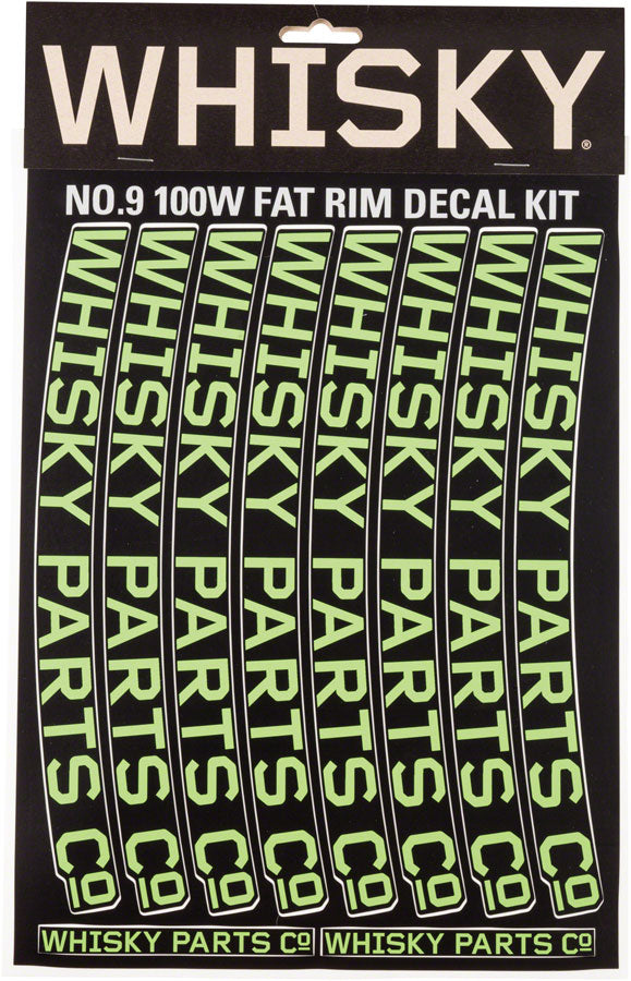 WHISKY 100w Rim Decal Kit for 2 Rims Lime Green Rim Part Whisky Parts Co.