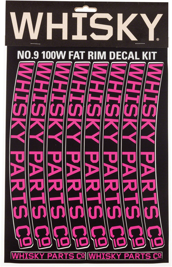 WHISKY 100w Rim Decal Kit for 2 Rims Magenta Rim Part Whisky Parts Co.
