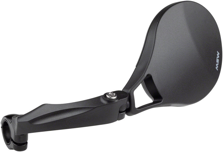 MSW Handlebar Mirror - Flat Bar Left Side HD Glass Lens Mirrors MSW