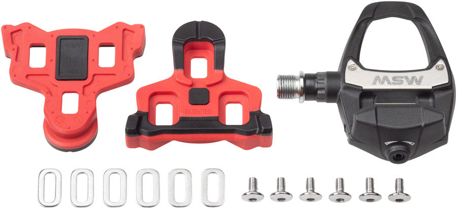 MSW Judo Pedals - Single Side Road Clipless Composite 9/16" Black Pedals MSW