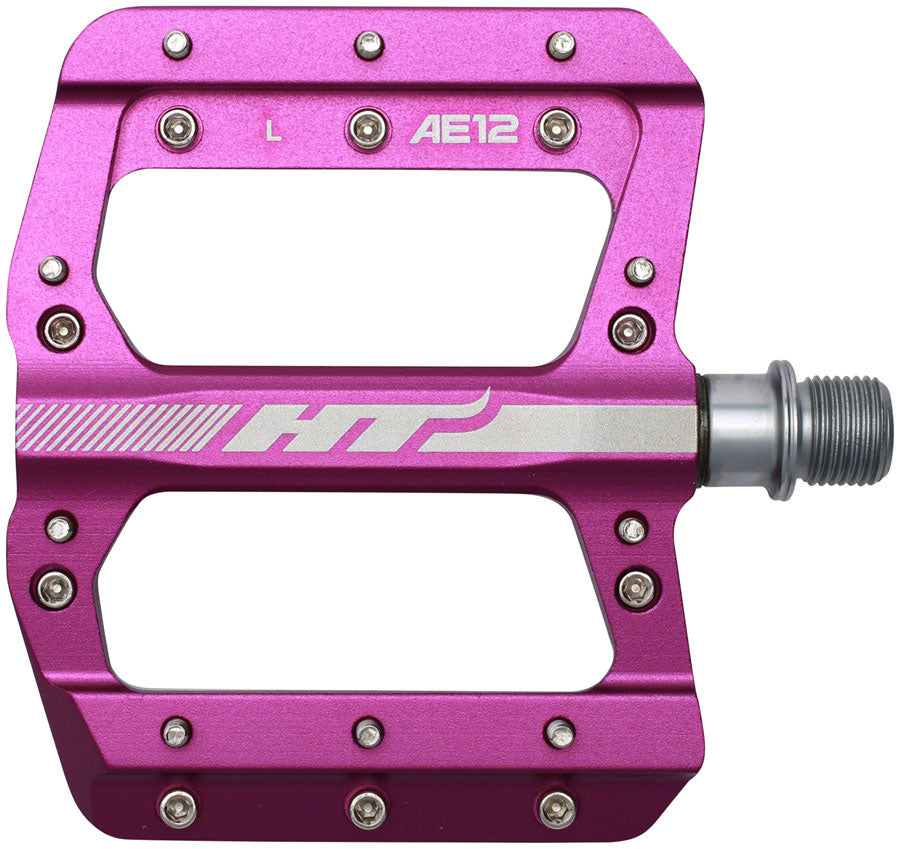 HT Components AE12 Pedals - Platform Aluminum 9/16" Purple Pedals HT Components
