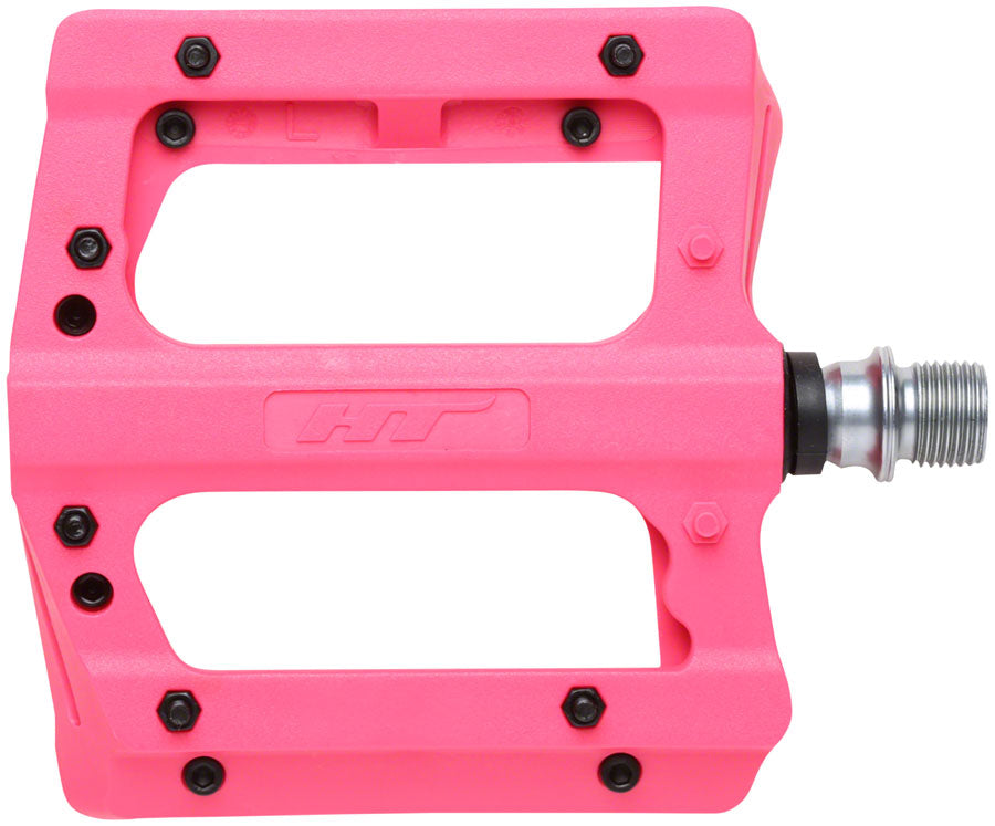 HT Components PA12A Pedals - Platform Composite 9/16" Neon Pink Pedals HT Components