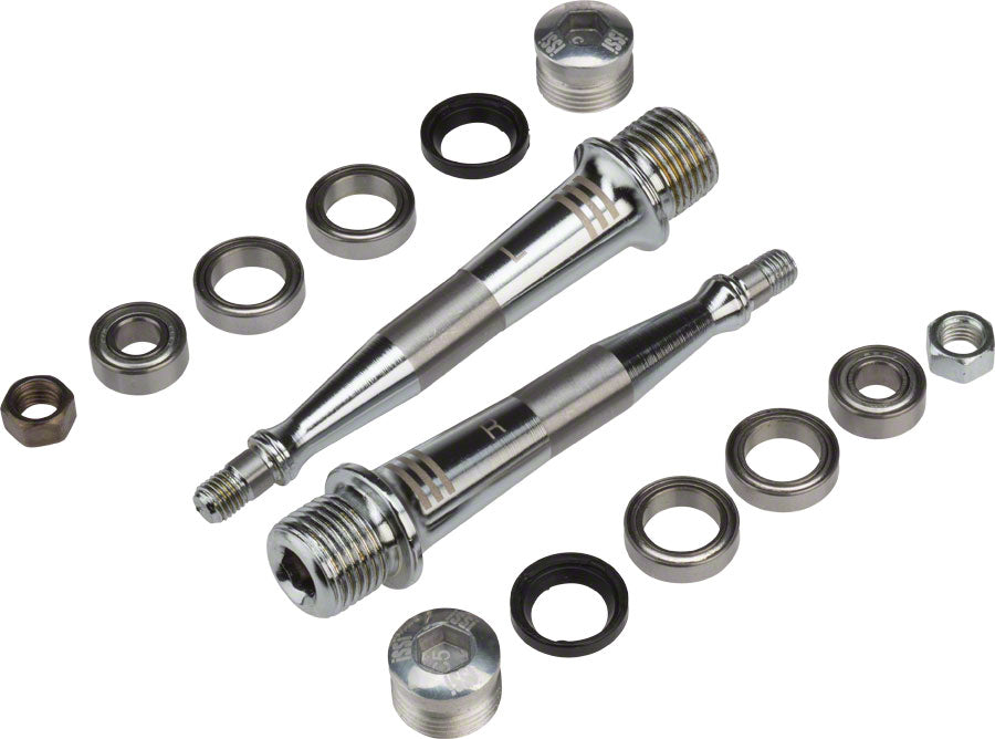 iSSi Triple Bearing Spindle Rebuild Kit: Standard Length (52.5mm) Silver Pedal Small Part iSSi