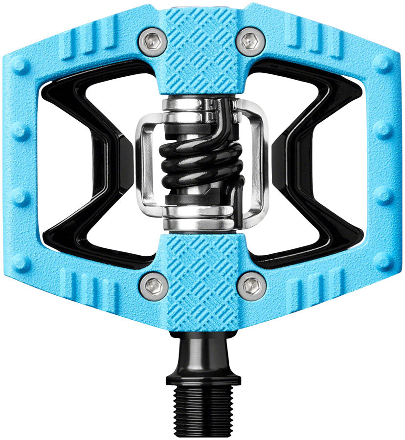 clipless pedals crank brothers Crankbrothers Double Shot 2 Pedals - Single Side Clipless Platform Aluminum 9/16" Blue/BLK