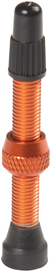 Stans NoTubes Alloy Valve Stems - 44mm Pair Orange Tubeless Valves Stans No Tubes
