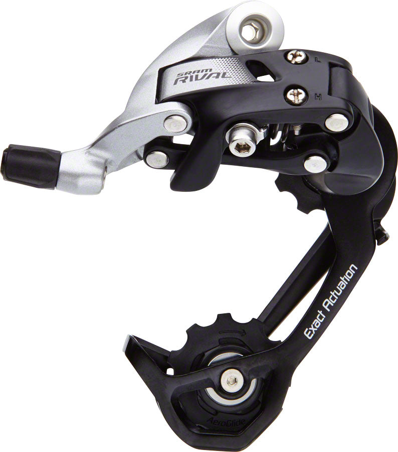 SRAM Rival 22 WiFli Rear Derailleur - 11 Speed Medium Cage Black/Silver Rear Derailleurs SRAM