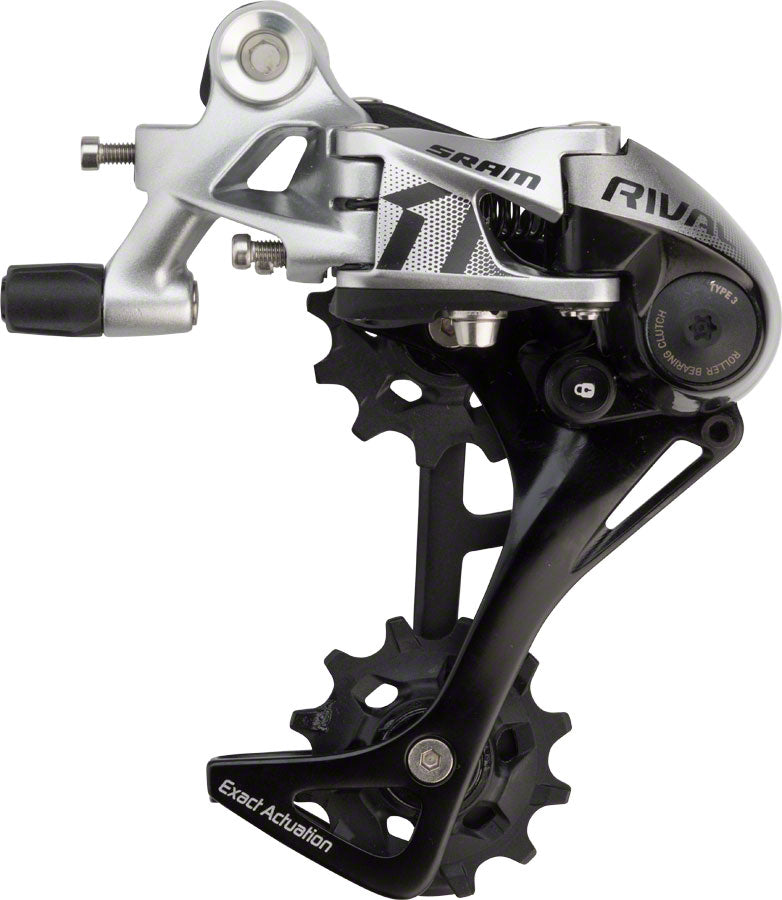 SRAM Rival 1 Rear Derailleur - 11 Speed Long Cage Black/Silver Rear Derailleurs SRAM