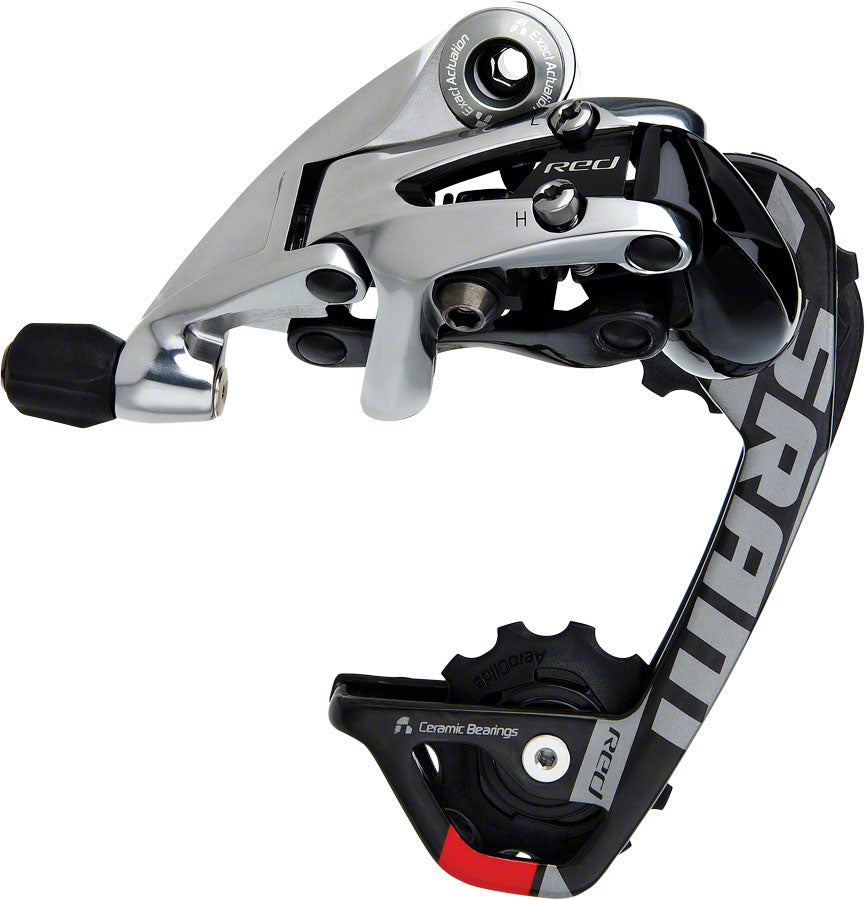 SRAM Red WiFli Rear Derailleur - 10 Speed Medium Cage Black/Silver Rear Derailleurs SRAM