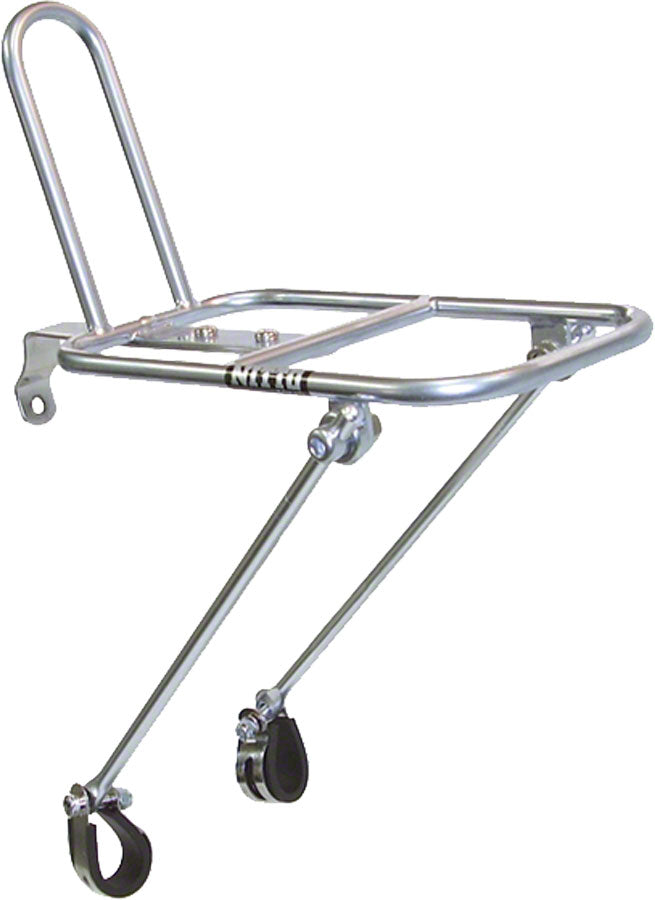 Nitto M18 Front Rack Mount Bicycle Rack: Silver Front Mount Rack Nitto