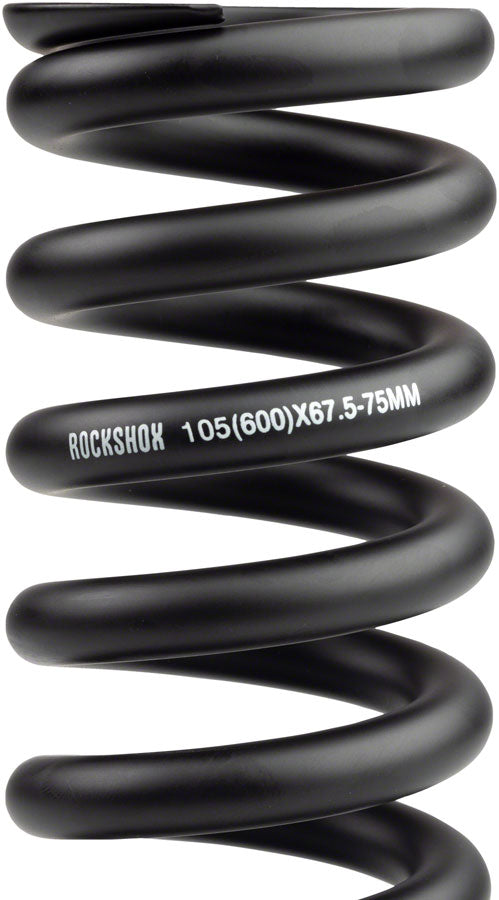 RockShox Metric Coil Spring - Length 174mm Travel 67.5-75mm 600lbs Black Rear Shock Spring RockShox