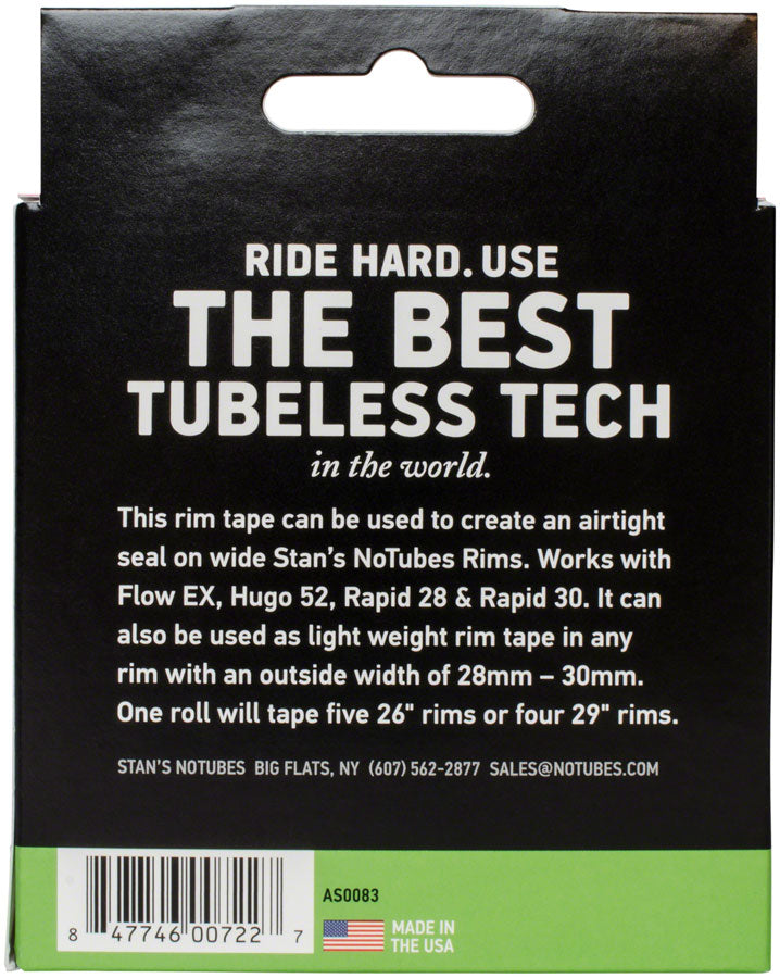 Stans NoTubes Rim Tape: 27mm x 10 yard roll Tubeless Tape Stans No Tubes