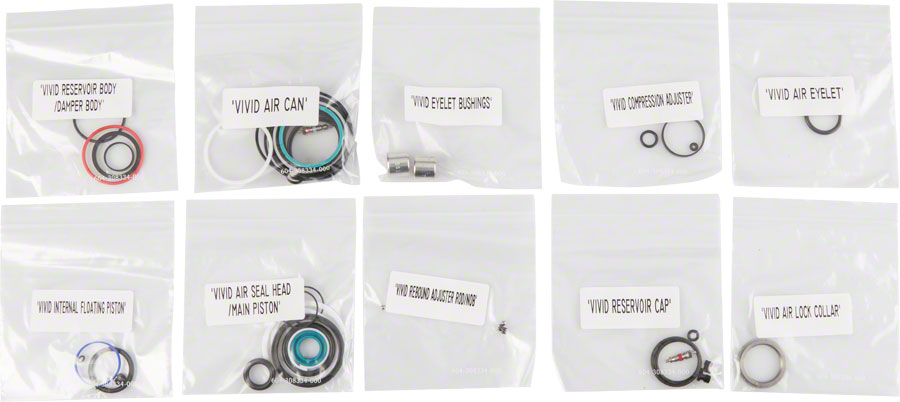 RockShox Rear Shock Service Kit - Vivid Air B1 Rear Shock Service Kits RockShox