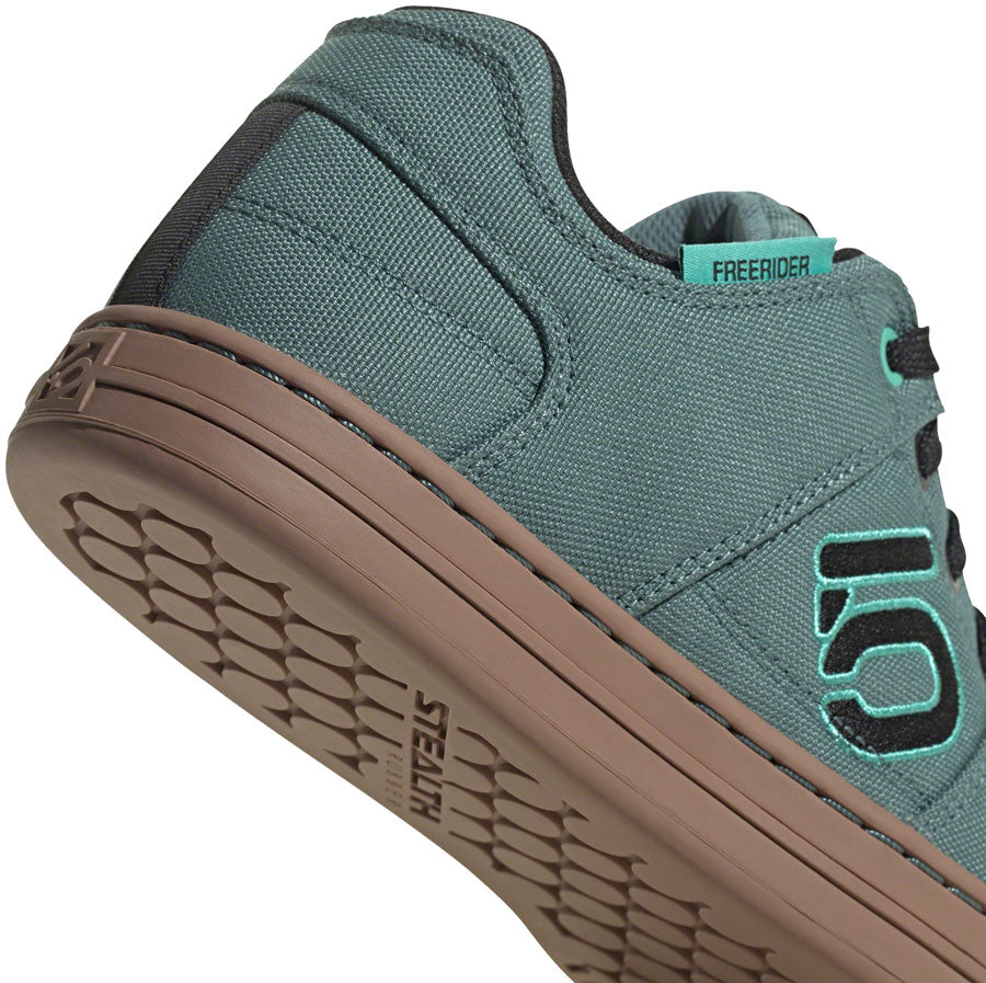 Five Ten Freerider Canvas Flat Shoes - Womens Hazy Emerald/Core BLK/Acid Mint 10.5 Shoes and Insoles Five Ten