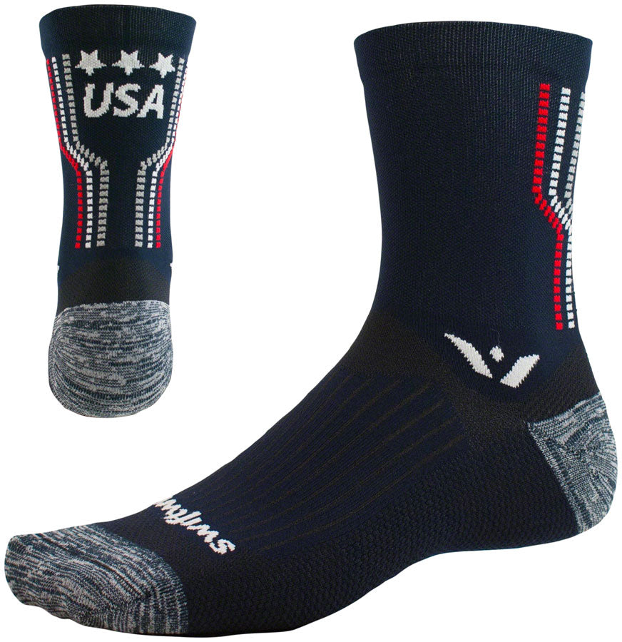 Swiftwick Vision Five Tribute Socks - 5" USA Proud Small Socks Swiftwick