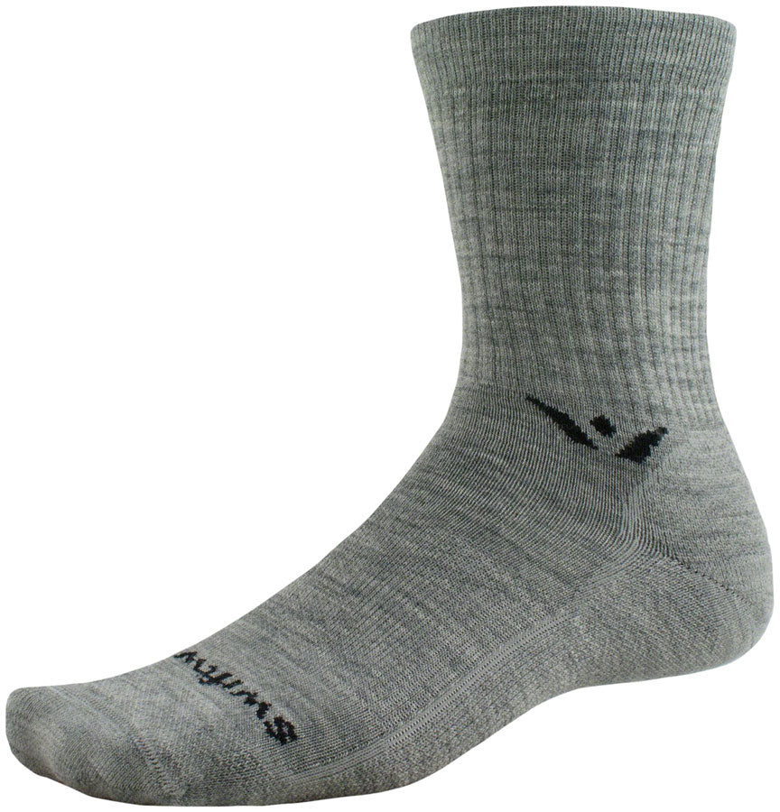 Swiftwick Pursuit Hike Medium Cushion Wool Socks - 6" Medium Weight Heather XL Socks Swiftwick