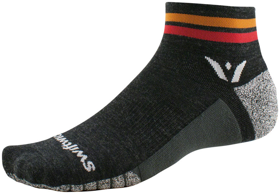 Swiftwick Flite XT Trail Two Socks - 2" Red Stripe Small Socks Swiftwick