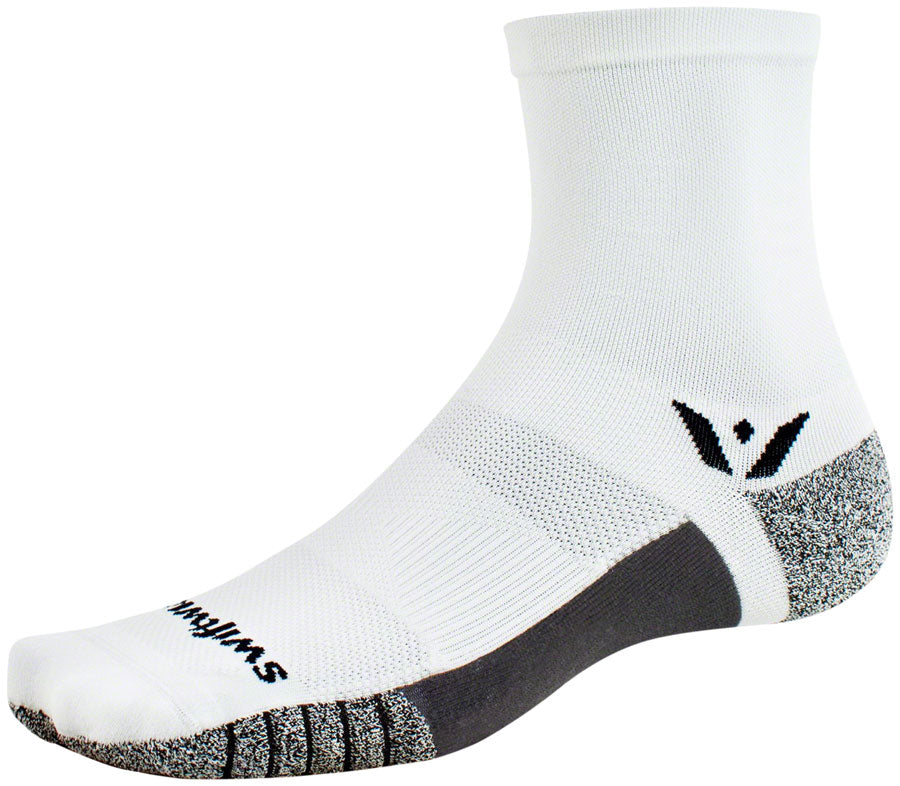 Swiftwick Flite XT Five Socks - 5" White Large Socks Swiftwick