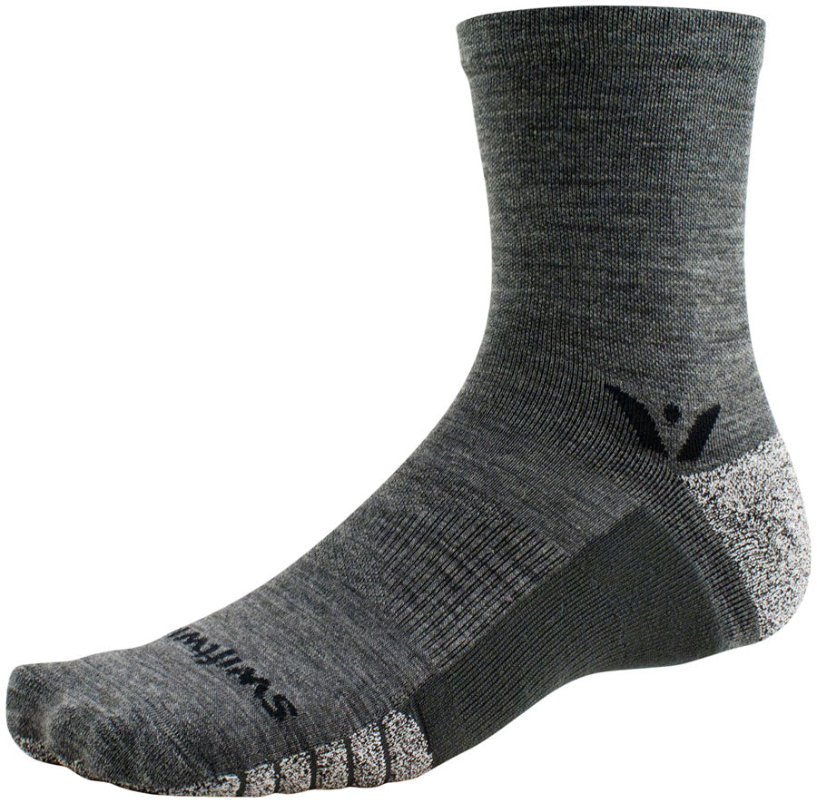 Swiftwick Flite XT Trail Five Socks - 5" Heather Medium Socks Swiftwick