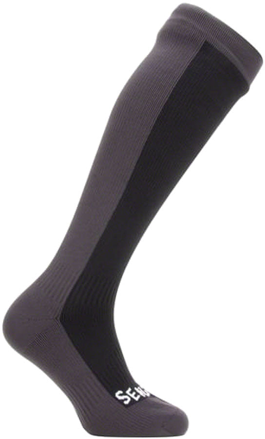 SealSkinz Worstead Waterproof Knee Socks - Black/Gray X-Large Socks SealSkinz