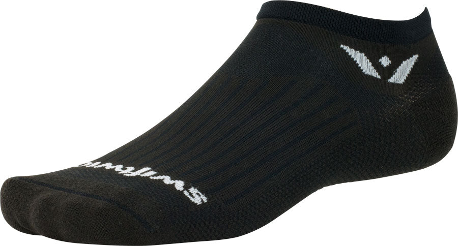 Swiftwick Aspire Zero Socks - No Show Black Large Socks Swiftwick