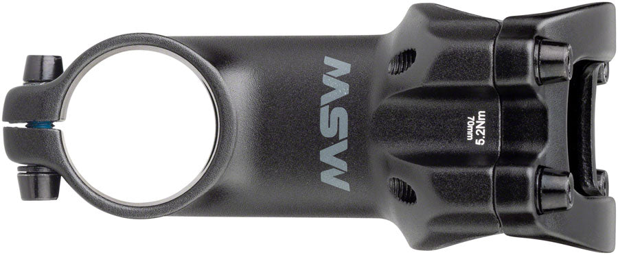 MSW 17 Stem - 70mm 31.8 Clamp +/-17 1 1/8" Aluminum Black Stems MSW