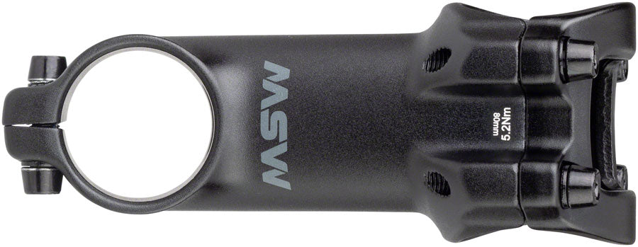 MSW 17 Stem - 80mm 31.8 Clamp +/-17 1 1/8" Aluminum Black Stems MSW