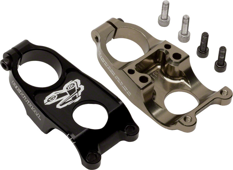 Renthal Duo Stem - 50mm 31.8 Clamp +/-10 1 1/8" Aluminum Black/Gold Stems Renthal