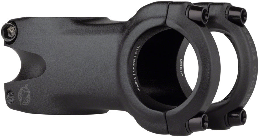 Salsa Guide Trail Stem- 60mm 31.8 Clamp 0 Degree 1 1/8" Aluminum Black Stems Salsa